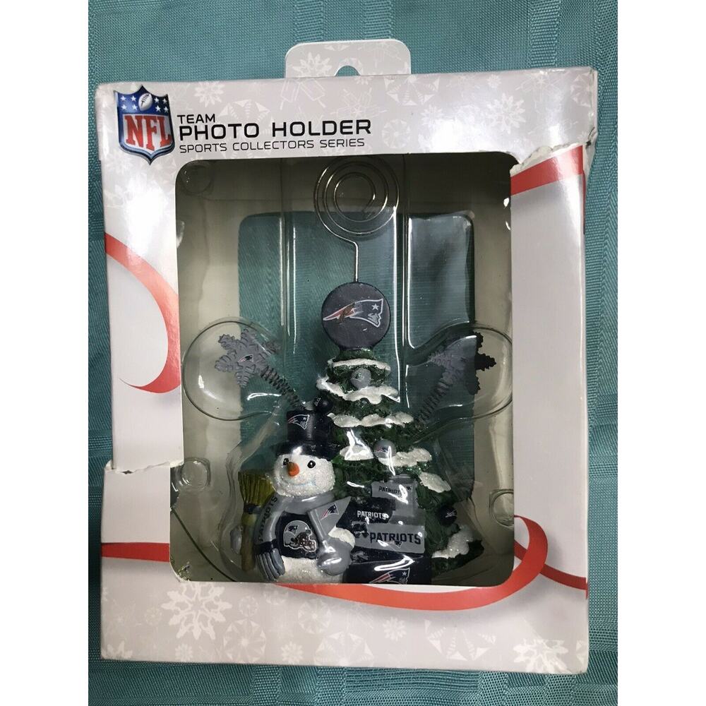 NFL New England Patriots Photo‎ Holder Snowman Christmas Tree Topperscot 2015